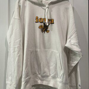 White Iowa Fleece Hoodie